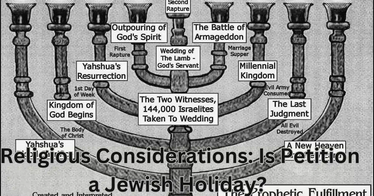 Religious Considerations: Is Petition a Jewish Holiday? 