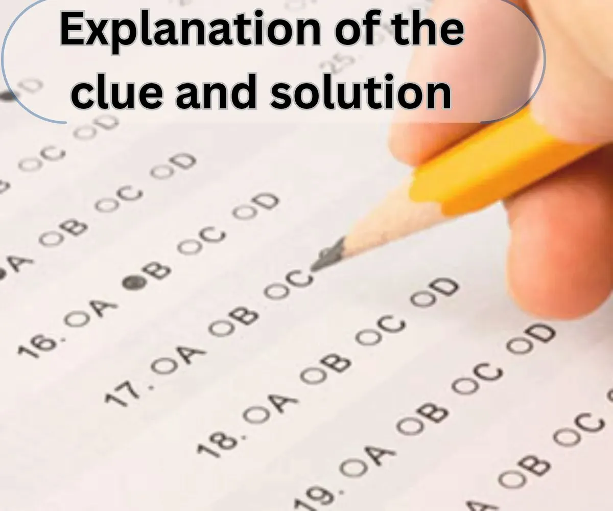 Explanation of the clue and solution