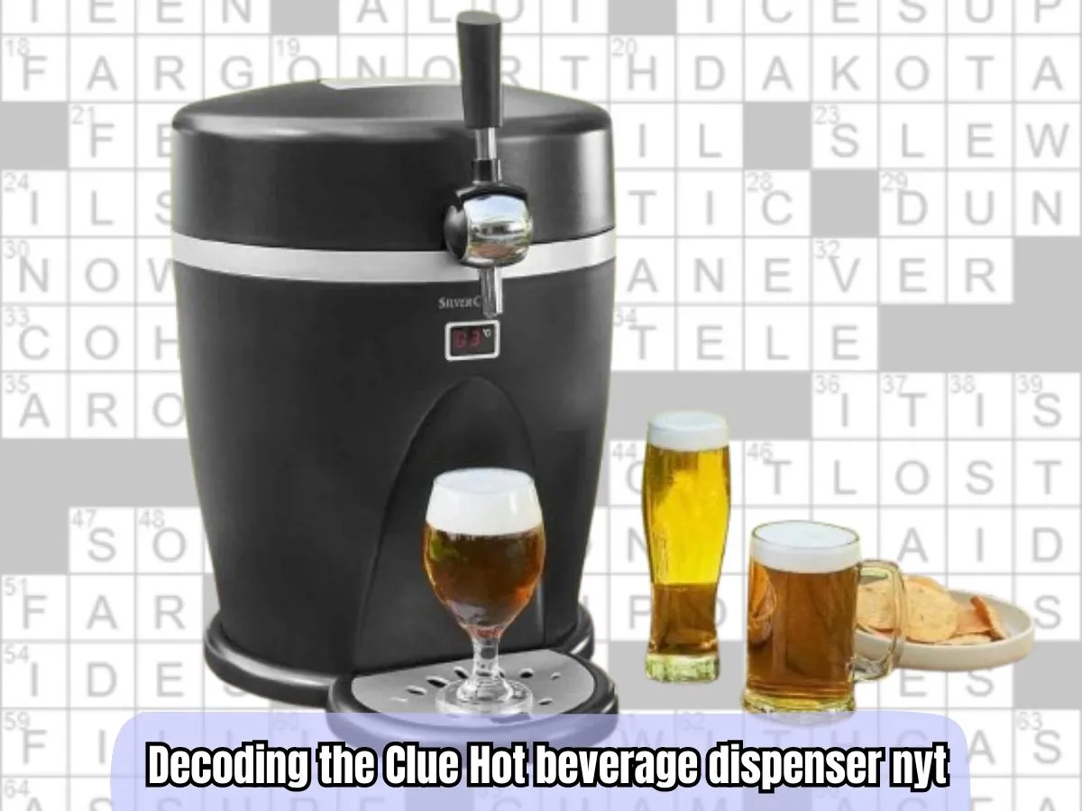 Decoding the Clue Hot beverage dispenser nyt