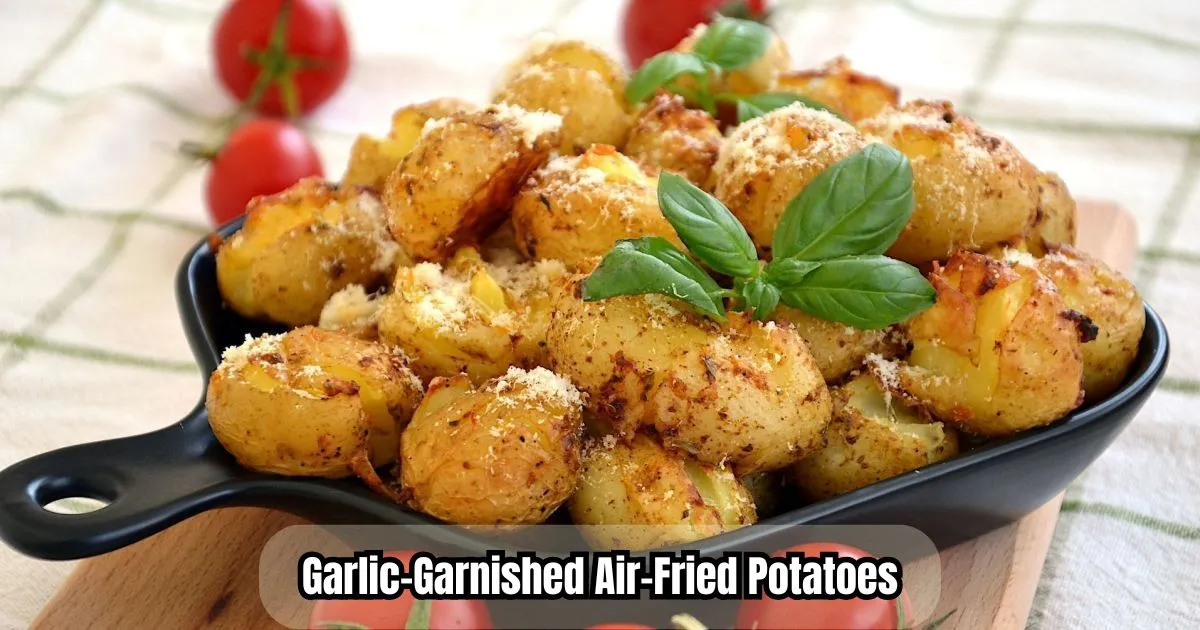 Garlic-Garnished Air-Fried Potatoes