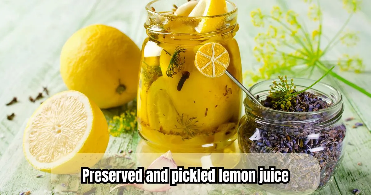 Preserved and pickled lemon juice